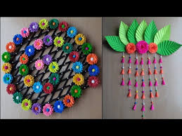 Learn how to make flower wreaths from paper tube ring daisies. 2 Beautiful Paper Flower Wall Hanging Ideas Home Decor Ideas Paper Craft Craft Gallery Litetube