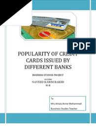 Credit card business model pdf. Popularity Of Credit Cards Issued By Different Banks Stored Value Card Credit Card