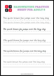 Handwriting practice worksheets for adults free printable. Free Printable Handwriting Practice Worksheets For Adults Pdf Updated 2021 Number Dyslexia