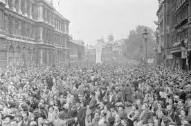 In the morning, churchill had gained assurances from the ministry of food that there were enough beer supplies in the capital and the board of trade announced that people could purchase red, white and blue bunting without using ration coupons. What S The Context 8 May 1945 Ve Day The End Of The War In Europe History Of Government