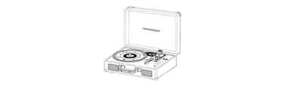 Best Buy: Crosley Cruiser Deluxe Bluetooth Portable Turntable Blue  Cr8005D-Bl
