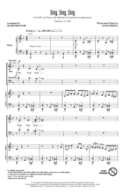 Blasorchester, blasorchester mit chor | grad: Sing Sing Sing Noten Fur Gemischten Chor 00121060