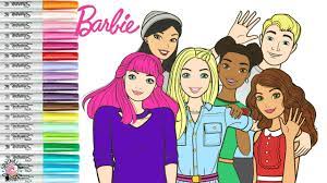 Únete a ella en emocionantes aventuras con su familia y amigos, ¡incluye. Barbie Friends Coloring Book Page Ken Nikki Teresa Daisy Renee Barbie Dreamhouse Adventures Youtube