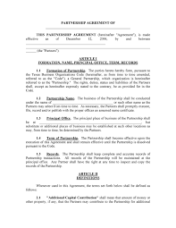How to craft a partnership agreement. 40 Free Partnership Agreement Templates Business General