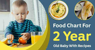 2 Year Old Baby Food Chart Food Menu With Recipe Meal