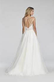 Style 1703 Val Ivory Lace And Organza A Line Bridal Gown V Neck Bodice And Illusion C Blush By Hayley Paige Hayley Paige Wedding Dress Wedding Dress Organza