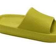 12 Wholesale Women Eva Slippers In Lime Size 6-10