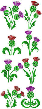 This one is a highly formal, stylized thistle. Advanced Embroidery Designs Scottish Thistle Set