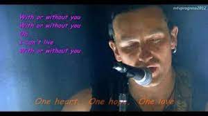 See the stone set in your eyes see the thorn twist in your side i wait for you sleight of hand. U2 With Or Without You Live 1987 Lyrics Youtube