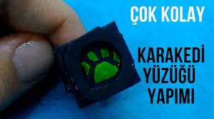 Cok Kolay Kara Kedinin Yuzugu Yapimi Nasil Yapilir Youtube