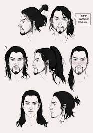 I Can T Stop Drawing Long Hair On Guys Hanzo Edition Long Hair Drawing Guy Drawing Hair Sketch