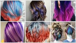 This hair color is meant to give you quite an edgy yet subdued look. Top 50 Incredible Hair Colour Ideas Great Combination Of Colours Unique Hair Colour Ideas Youtube