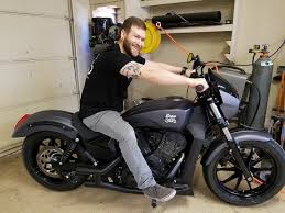 This video mentions (around the 2:20 mark) that this is a victory aftermarket exhaust system, but doesn't give any other details like a model name. Mid Controls For The Victory Octane Indian Motorcycle Forum