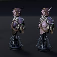 3D file NSFW Sylvanas Windrunner Bust Torso 3D print model 👤・3D printing  model to download・Cults