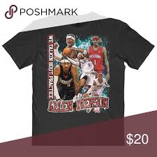 Vintage Style Allen Iverson 90s Basketball Tee Vintage Fashion Tag Shirts Clothes Design