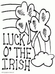 Coloring page nice st patrick patricks day. Shamrock Coloring Page Coloring And Malvorlagan