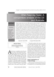 Normally, dna tests are not a requirement of the u.s. Pdf Dna Paternity Tests A Comparative Analysis Of The Us And Australia