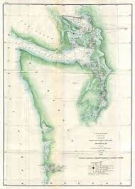 Details About 1859 Coastal Survey Map Nautical Chart Of The Puget Sound And Washington Coastal