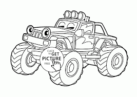 Funny Monster Truck Coloring Page For Kids Transportation Coloring Pages Printables Free W Monster Truck Coloring Pages Monster Trucks Monster Truck Drawing