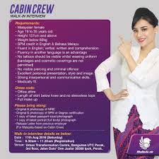 Explore current vacancies from all the top employers in ipoh. Malindo Air Cabin Crew Walk In Interview August 2018 Better Aviation