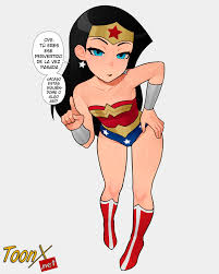 Mujer Maravilla vs Superboy - Acción intensa en comic XXX