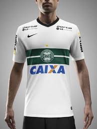 Two wide black bands run along the front center area of the kit. Coritiba 2014 15 Nike Home Kit Sports Shirts Football Shirts Mens Tshirts