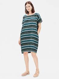 Organic Linen Striped Dress Eileen Fisher Striped Dress Eileen Fisher Striped Linen