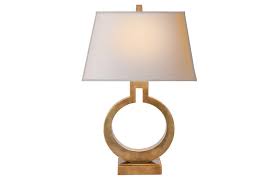 Silvia can be used both as a table lamp and pendant lamp, depending on whether it is paired by a cord suspension or stand. Visual Comfort Small Ring Table Lamp Antique Brass One Kings Lane
