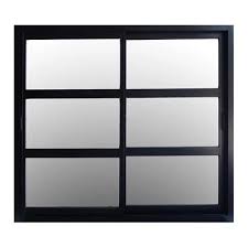 Somos una empresa con 32 años de experiencia en el mercado del aluminio arquitectónico. Ventana Corrediza Aluminio Nexo Moderna Negro Vidrio Repartido Horiz 120x110 W3064 Familia Bercomat