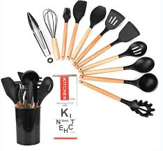 Use to prevent splatters while cooking, or place over food in the fridge to keep it fresh. China Black Core Kitchen Silicone Set With Wood Handle 11pcs Set China Silicone Kitchenware And Wood Handle Price