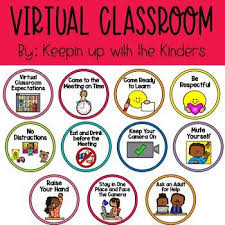 Virtual Classroom Expectations Posters Distance Learning Classroom Expectations Poster Classroom Expectations Virtual Classrooms