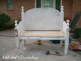 Apicizon industrial storage bench, end of bed bench with padded seat and metal shelf, shoe storage bench for bedroom, hallway, living room, entryway, rustic brown 4.4 out of 5 stars 154 $119.99 $ 119. Simple Diy Headboard Bench Footboard Sides Addicted 2 Decorating