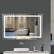 Yifaa Miroir Mural Lumineux A Led 100x60cm Miroir Salle De Bain Avec Interrupteur Tactile 23w 100x60cm Ama Miroir Led Miroir Salle De Bain Led Salle De Bain