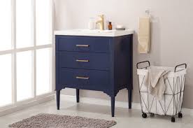 Design Element Mason 30 Single Sink Bathroom Vanity In Blue Walmart Com Bathroom Sink Vanity Bathroom Vanity Single Sink Bathroom Vanity