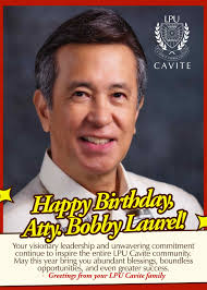Celebrating the inspiring leadership and dedication of Atty. Bobby Laurel!  May this special day bring boundless blessings and success. Your LPU Cavite  family is grateful for your unwavering vision and guidance. 𝗛𝗮𝗽𝗽𝘆
