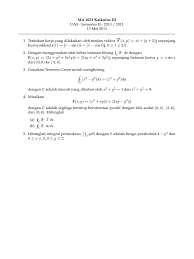 Soal dan pembahasan olimpiade matematika tingkat sma. Soal Uas Kalkulus 3 Itb Agrend Pdf