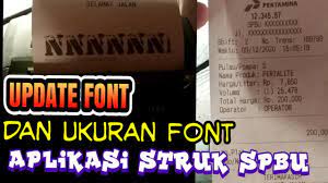 33 professional matrix spbu fonts to download. Fitur Update Font Struk Spbu Youtube