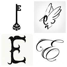 This stylish gothic/blackletter script tattoo lettering font is. Possible Tattoos Using Letter E E Tattoo Free Tattoo Fonts Tattoo Lettering Design