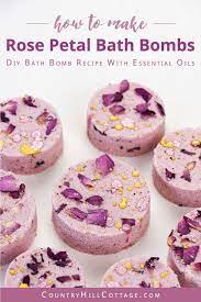 How To Make Rose Petal Bath Bombs Natural Moisturizing Recipe Bath Bombs Diy Recipes Homemade Bath Products Vegan Bath Bombs