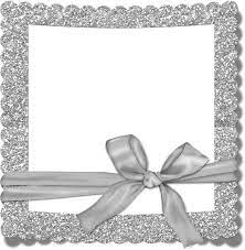 Transparent Silver Photo Frame With Bow Romantic Frame Free Photo Frames Clip Art Freebies