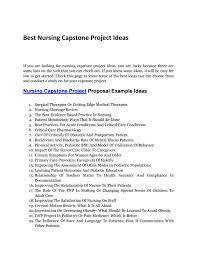 Learn Of The Best Nursing Capstone Project Ideas By Best Capstone Project Ideas Issuu