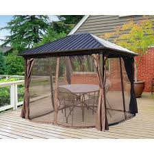 Patio Garden Patio Gazebo Aluminum Patio Permanent Gazebo