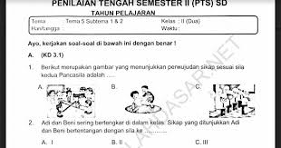 Jika ada soal yang sobat cari belum ada di blog ini silahkan request dikomentar bawah atau melalui halaman menu request diatas. Soal Penilaian Tengah Semester 2 Kelas 2 Tema 5 Subtema 1 Dan 2 Sekolahdasar Net