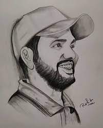 This rohit sharma drawing is for supporting our indian cricket. Rohit Sharma Sketch Of Rohit Sharma Art Facebook