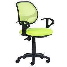Une chaise de bureau pour le confort de son enfant. Chaise De Bureau Pour Enfant Cool Fauteuil Pivotant Et Ergonomique Avec Accoudoirs Siege A Roulettes Et Hauteur Reglable Mesh Vert Cdiscount Maison