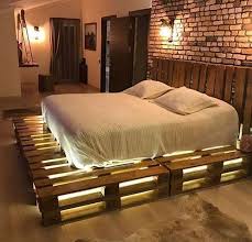 Pallet Glowing Bed Pallet Home Decor Pallet Furniture Bedroom Diy Pallet Bed
