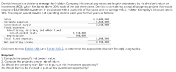 Solved 1. Compute the project's net present value.2. Compute