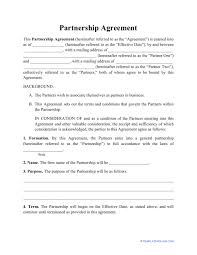 The letter of wishes comes in the form of a template for use in the uk. Business Partnership Contract Template Example Uk Word Sample Agreement