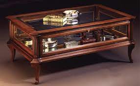 In this case, modern materials, fresh. Classic Coffee Table For Center Hall With Showcase In Walnut Idfdesign