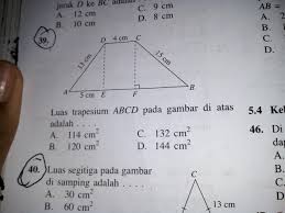 Luas Trapesium Abcd Pada Gambar Di Atas Adalah Brainly Co Id